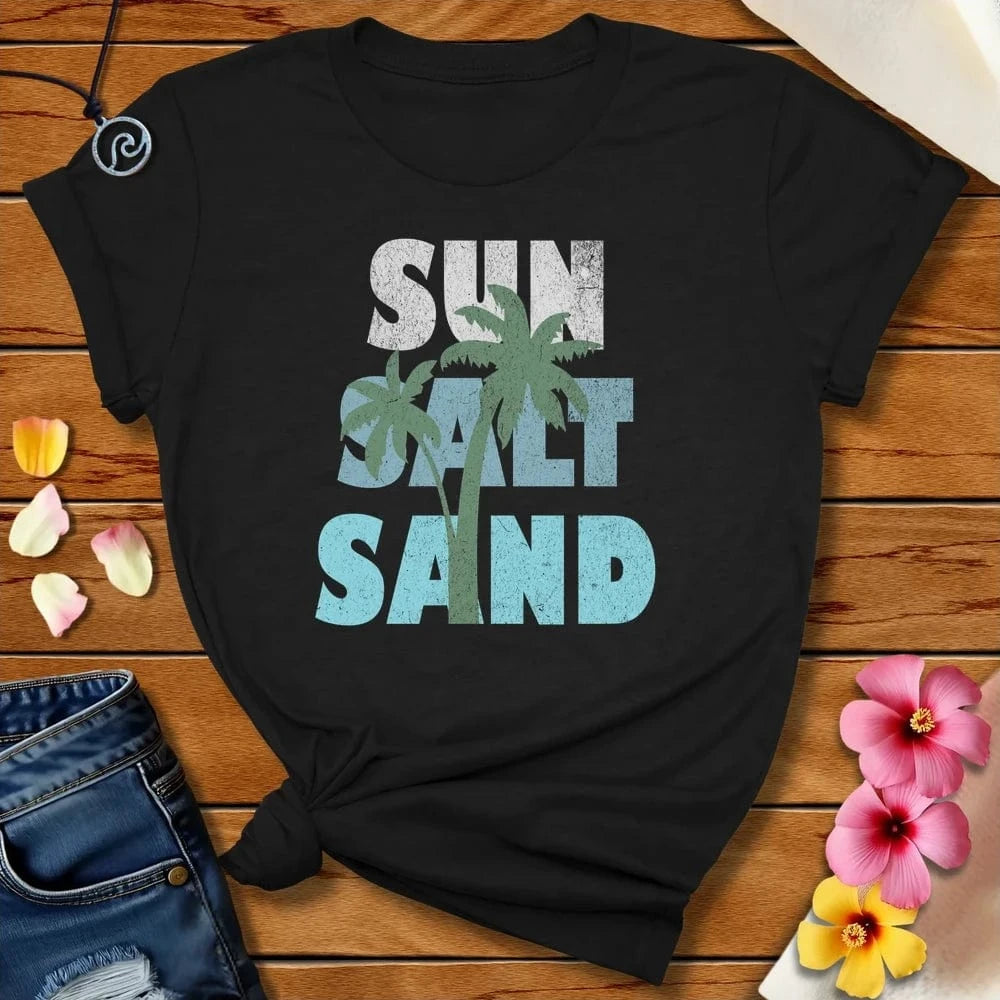 Sun Salt Sand Tee Black by Salty By Choice® We love the beach ocean and anything around water.