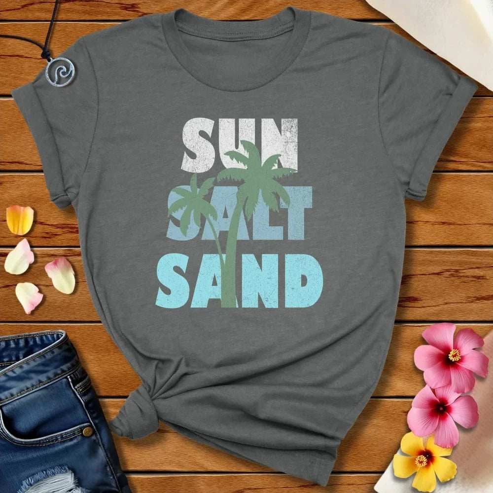 Sun Salt Sand Tee Deep Heather by Salty By Choice® We love the beach ocean and anything around water.