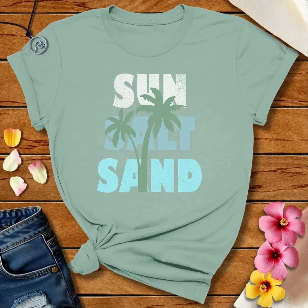 Sun Salt Sand Tee Dusty Blue by Salty By Choice® We love the beach ocean and anything around water.