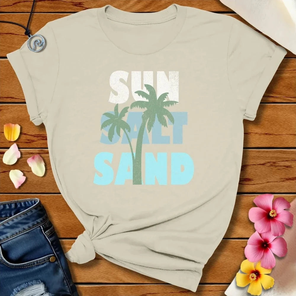Sun Salt Sand Tee Natural by Salty By Choice® We love the beach ocean and anything around water.