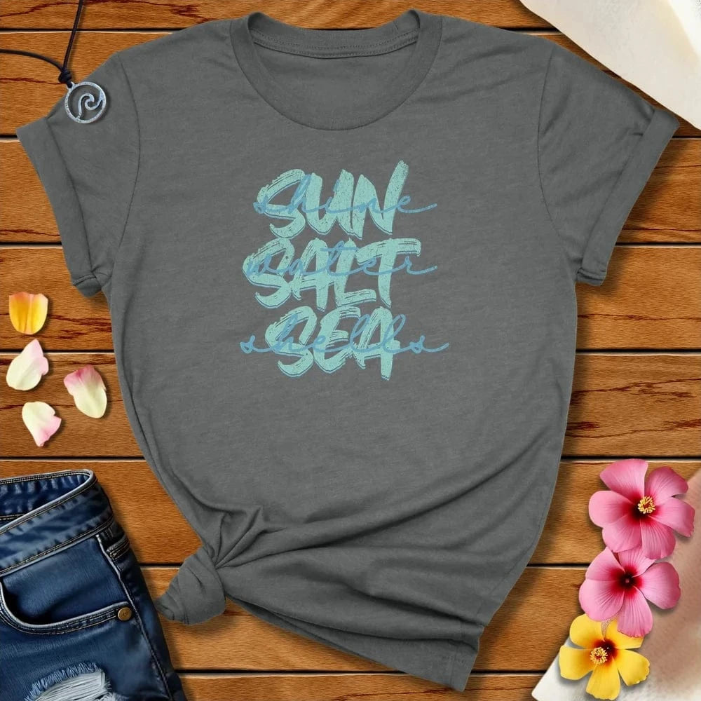 Sun Salt Sea Tee Deep Heather by Salty By Choice® We love the beach ocean and anything around water.