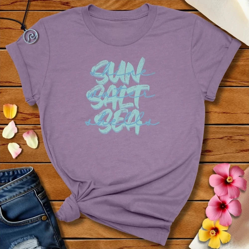 Sun Salt Sea Tee Heather Purple by Salty By Choice® We love the beach ocean and anything around water.