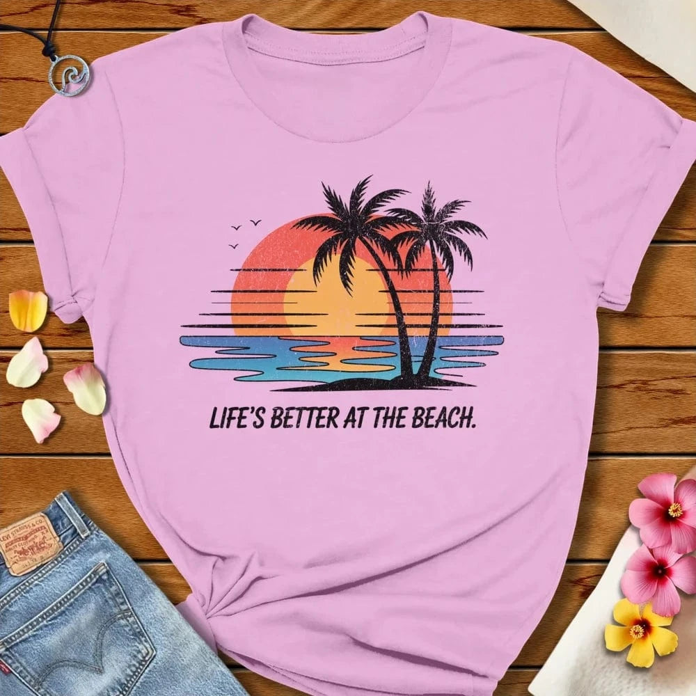 Sunset Beach Tee Lilac by Salty By Choice™ We love the beach ocean and anything around water.