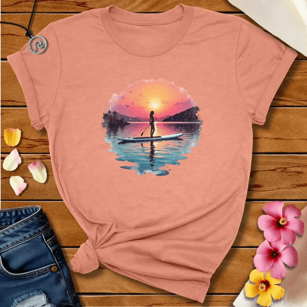 SUP Tee Heather Prism Sunset by Salty By Choice® We love the beach ocean and anything around water.
