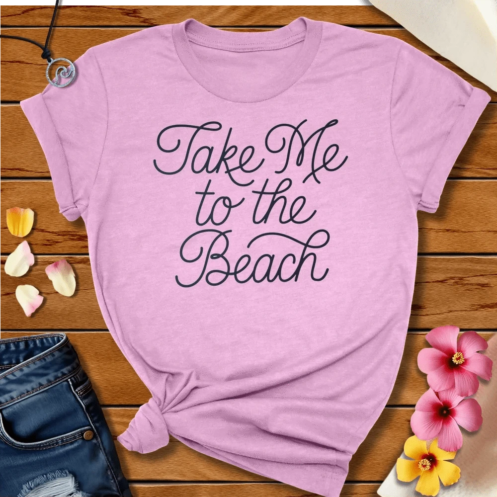 Take Me Tee Heather Prism Lilac by Salty By Choice™ We love the beach ocean and anything around water.