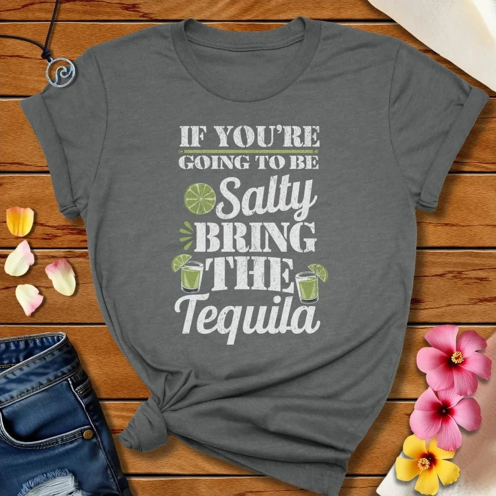 Tequila Tee Deep Heather by Salty By Choice™ We love the beach ocean and anything around water.