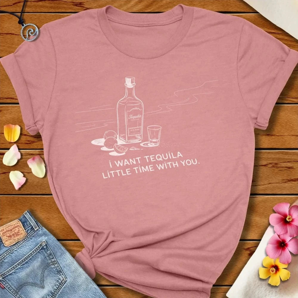Tequila Time Tee Heather Mauve by Salty By Choice™ We love the beach ocean and anything around water.