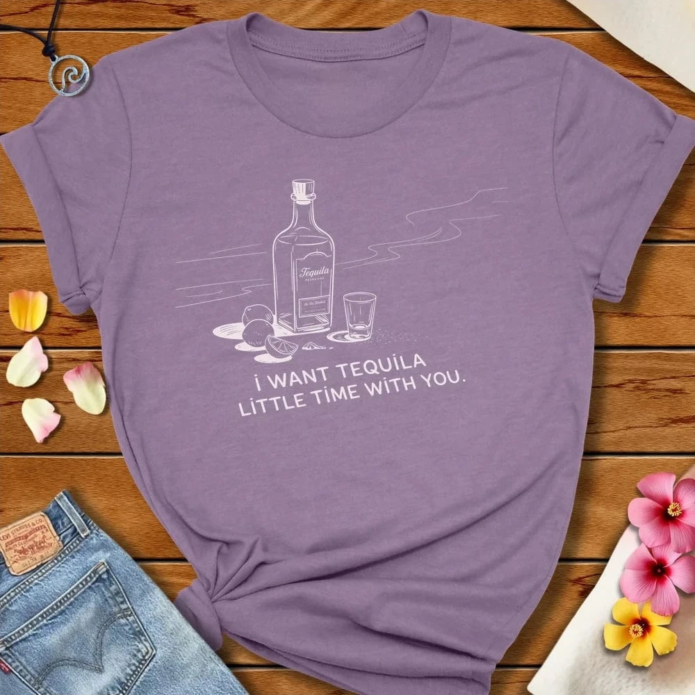 Tequila Time Tee Heather Purple by Salty By Choice™ We love the beach ocean and anything around water.