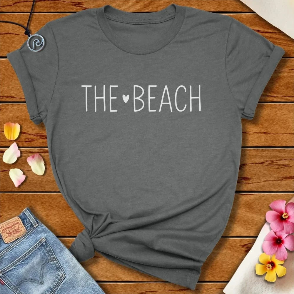 The Beach Tee Deep Heather by Salty By Choice® We love the beach ocean and anything around water.
