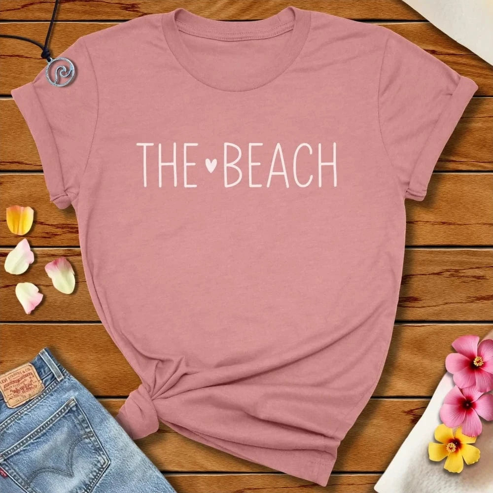 The Beach Tee Heather Mauve by Salty By Choice® We love the beach ocean and anything around water.