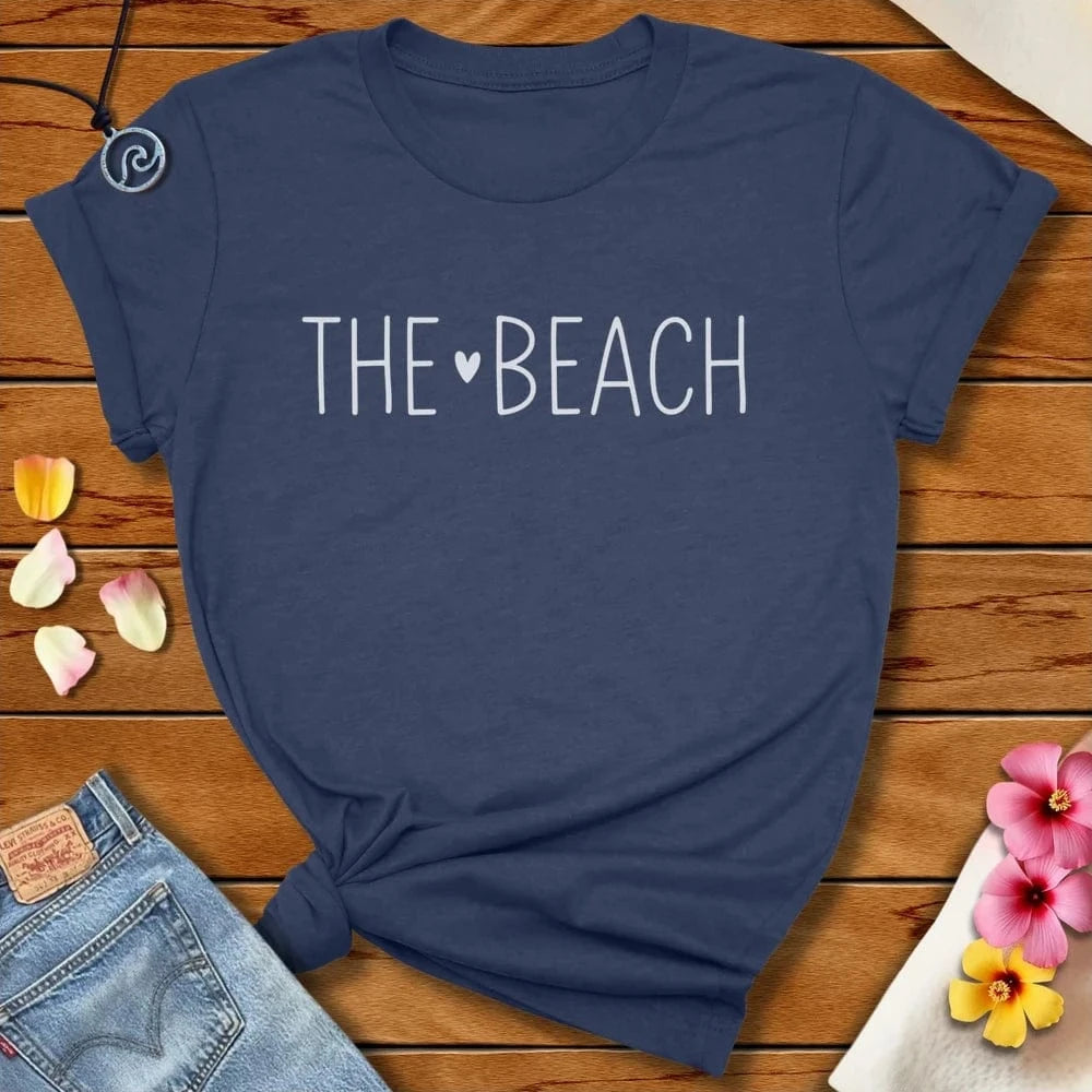 The Beach Tee Heather Navy by Salty By Choice® We love the beach ocean and anything around water.