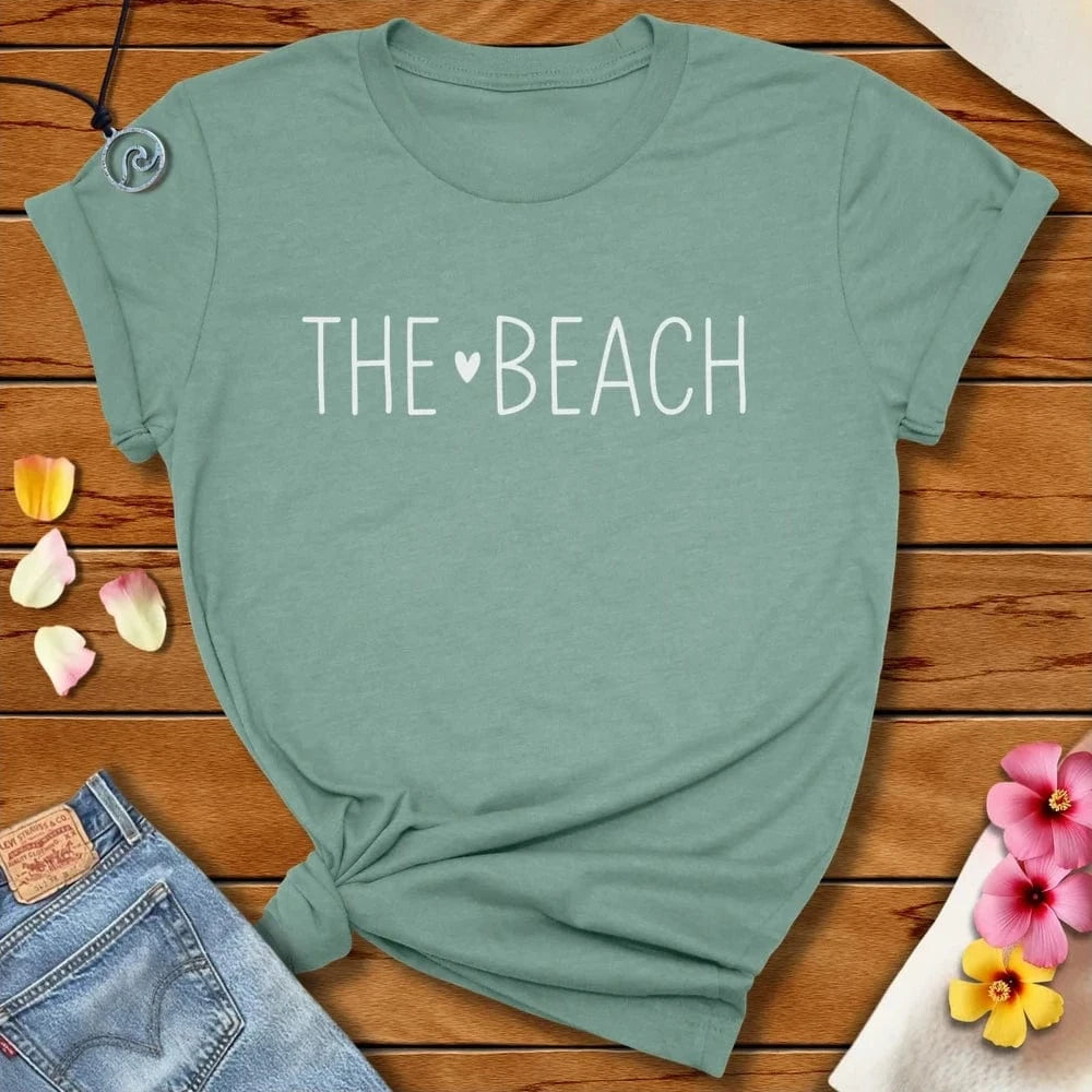 The Beach Tee Heather Prism Dusty Blue by Salty By Choice® We love the beach ocean and anything around water.