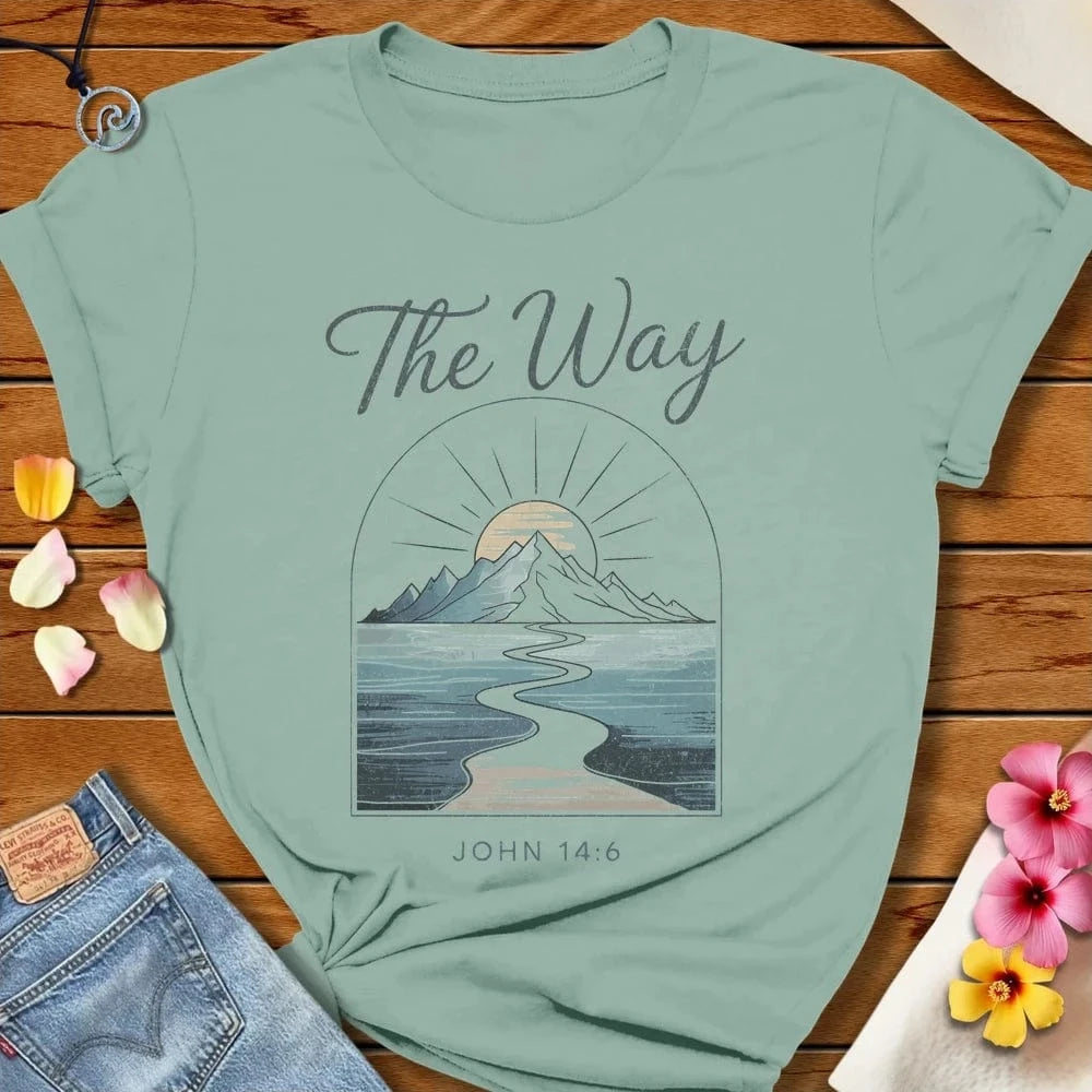 The Way Tee Dusty Blue by Salty By Choice® We love the beach ocean and anything around water.