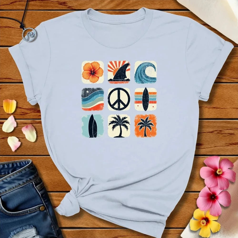 Three By Three Tee Light Blue by Salty By Choice™ We love the beach ocean and anything around water.