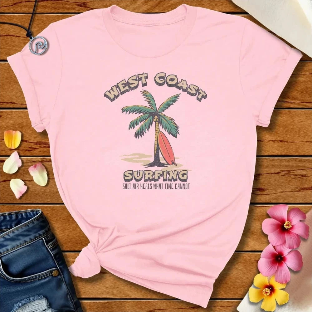 Salt Air Heals Tee Soft Pink by Salty By Choice® We love the beach ocean and anything around water.