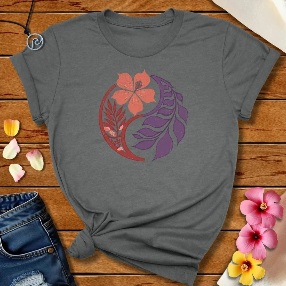 Tropical Harmony Tee Dark Grey Heather by Salty By Choice® We love the beach ocean and anything around water.