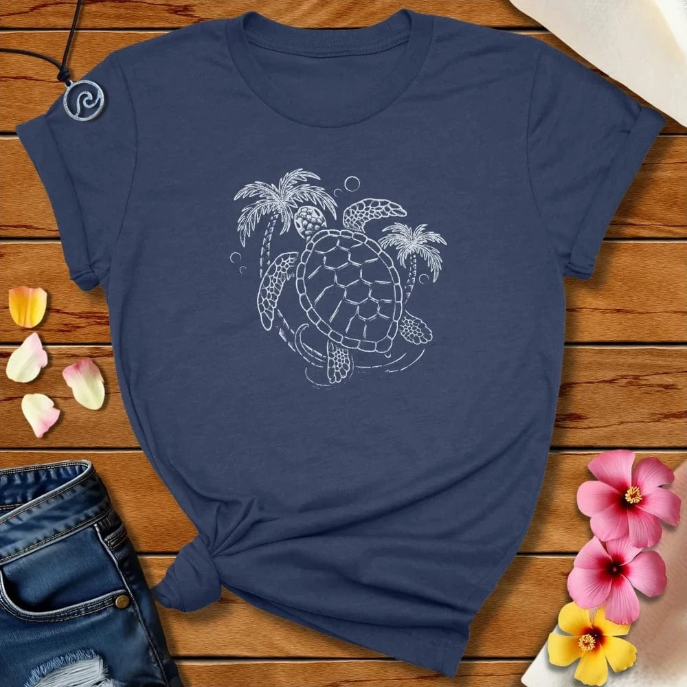 Turtle Love Tee Heather Navy by Salty By Choice™ We love the beach ocean and anything around water.