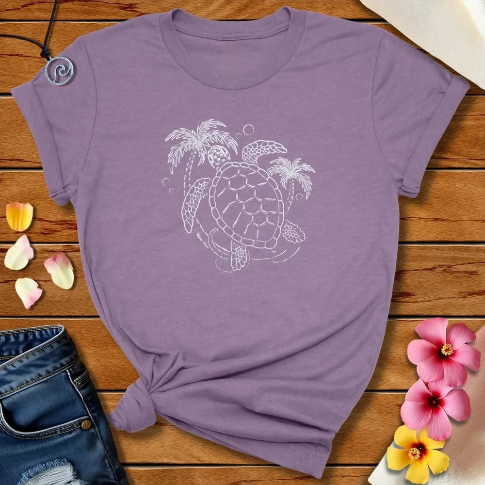 Turtle Love Tee Heather Purple by Salty By Choice™ We love the beach ocean and anything around water.