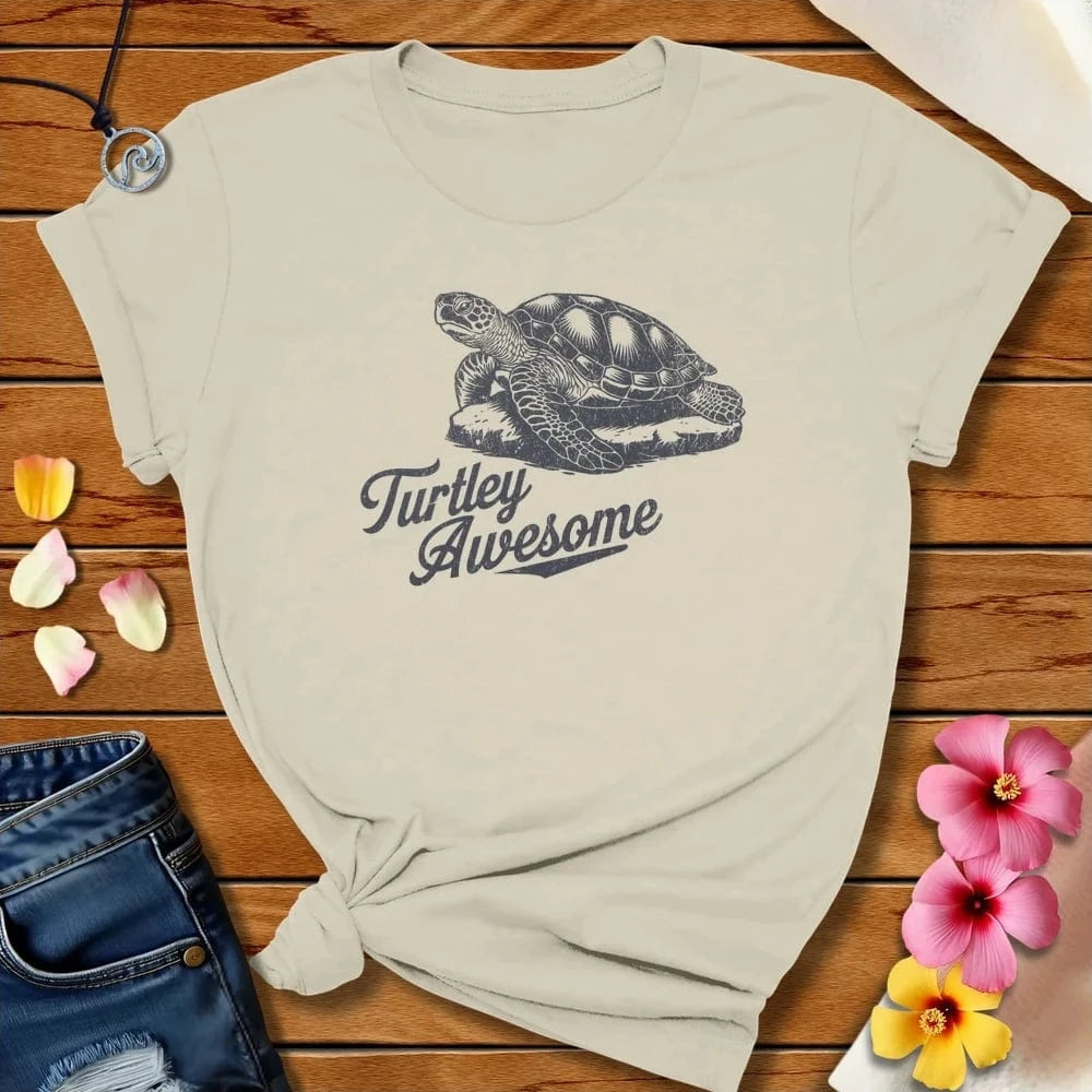 Turtley Awesome Tee Natural by Salty By Choice® We love the beach ocean and anything around water.