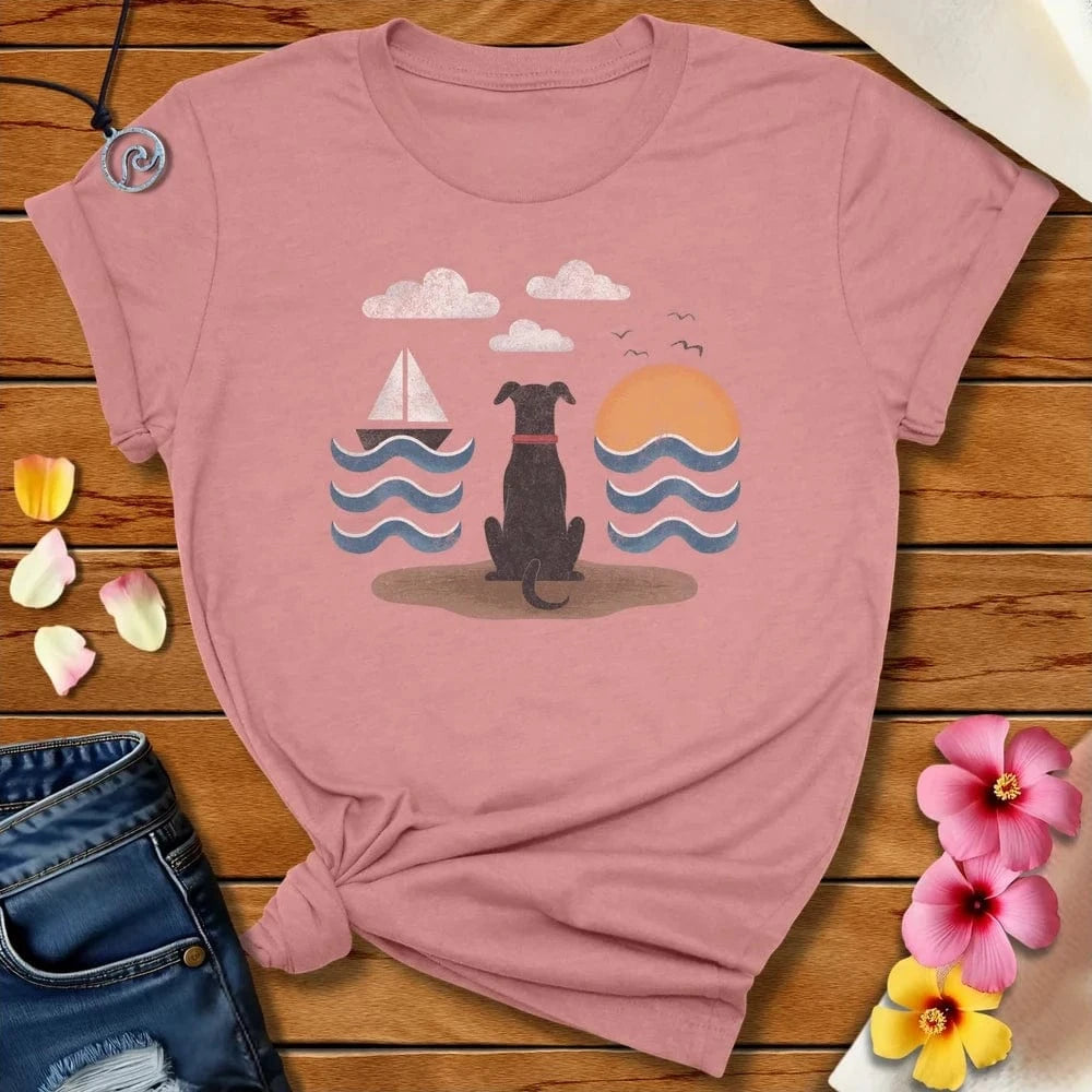 Water Dog Tee Heather Mauve by Salty By Choice® We love the beach ocean and anything around water.