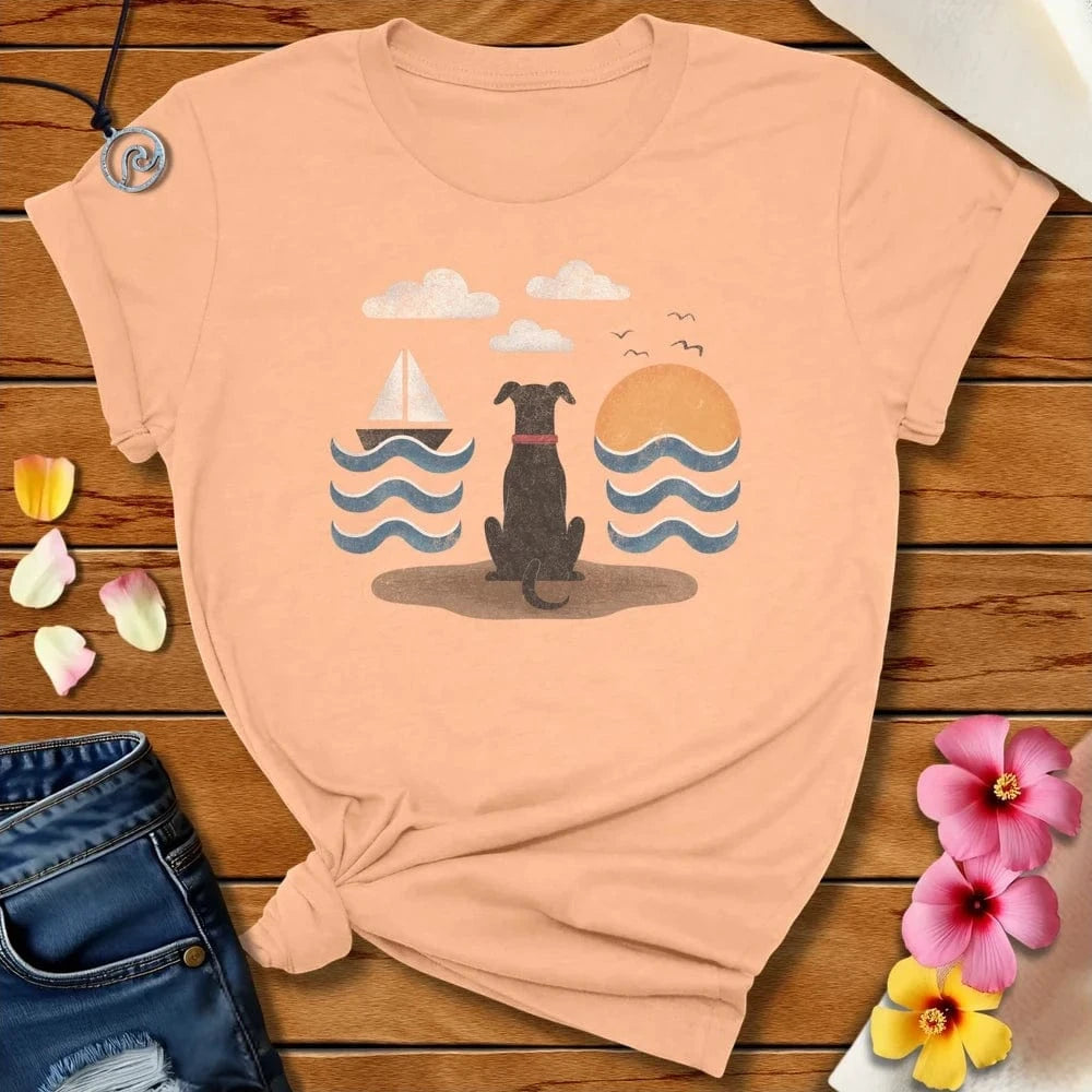 Water Dog Tee Heather Peach by Salty By Choice® We love the beach ocean and anything around water.