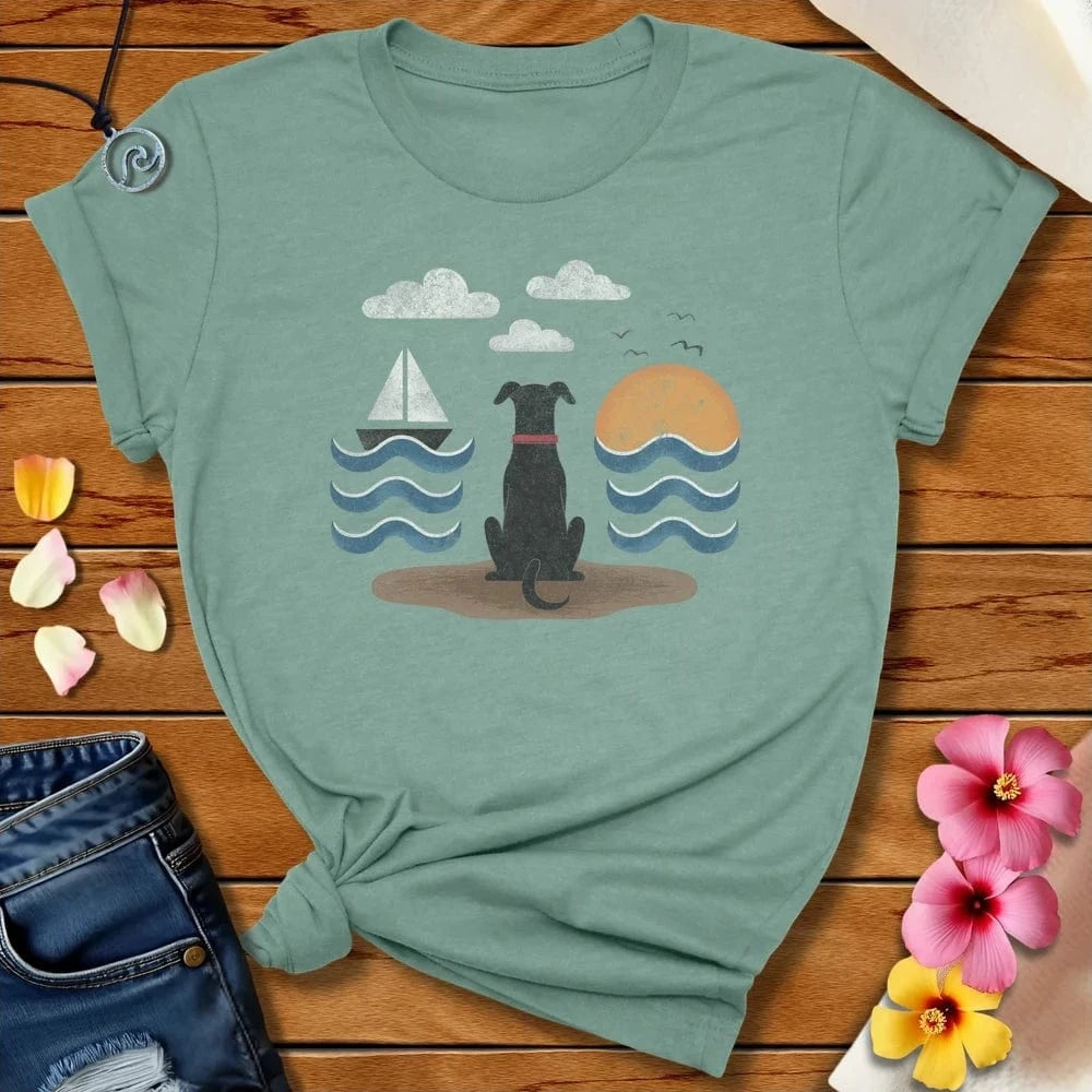 Water Dog Tee Heather Prism Dusty Blue by Salty By Choice® We love the beach ocean and anything around water.