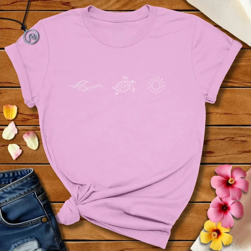 Wave Turtle Sun Tee Lilac by Salty By Choice® We love the beach ocean and anything around water.