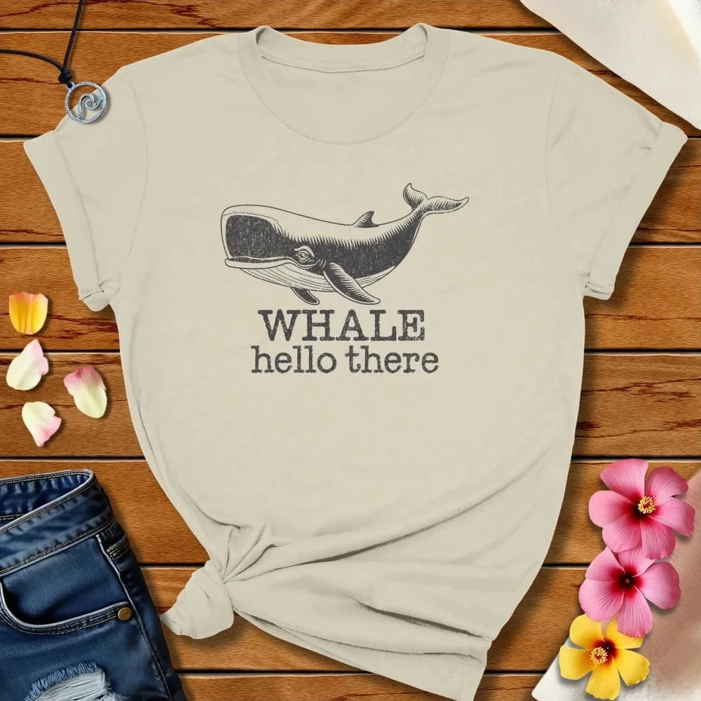 Whale Hello Tee Natural by Salty By Choice™ We love the beach ocean and anything around water.