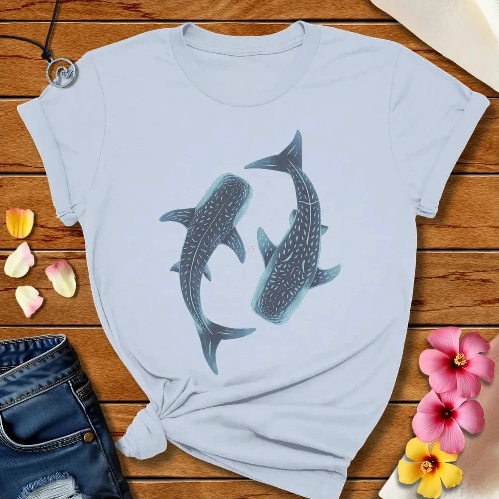 Whale Love Tee Light Blue by Salty By Choice™ We love the beach ocean and anything around water.