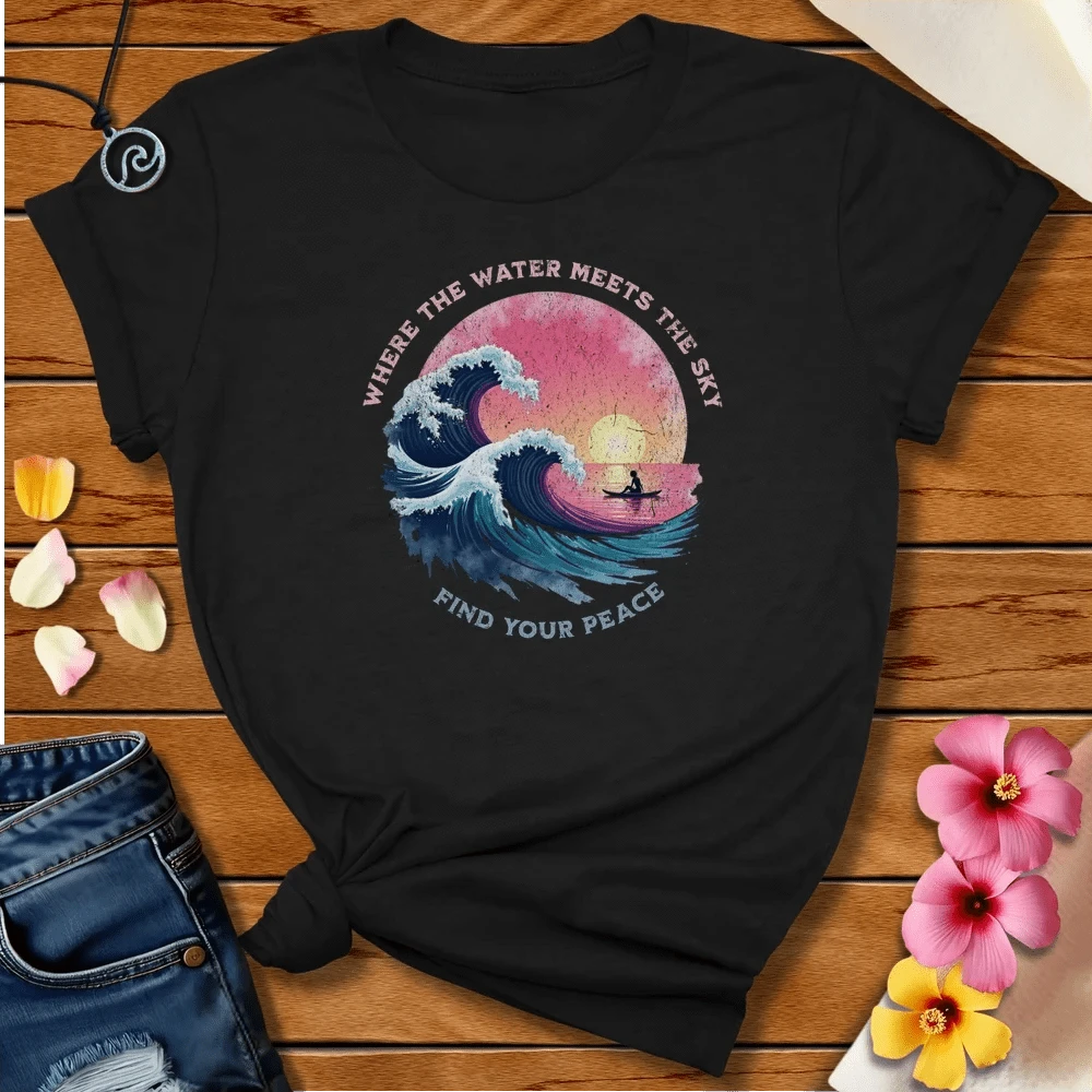 Where The Water Tee Black Heather by Salty By Choice® We love the beach ocean and anything around water.