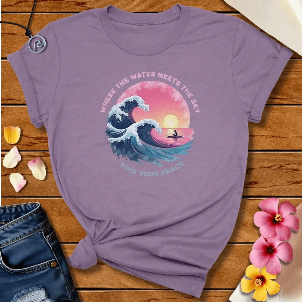 Where The Water Tee Heather Purple by Salty By Choice® We love the beach ocean and anything around water.