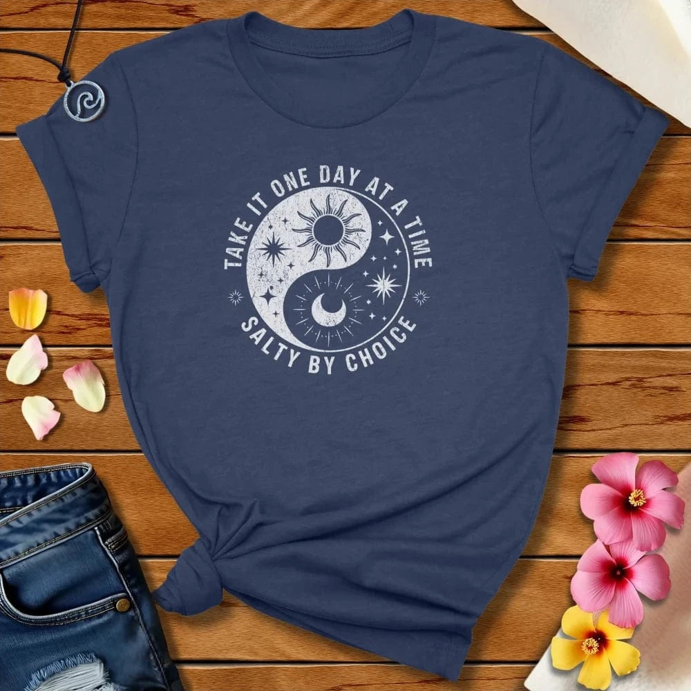 Yin Yang One Day Tee Heather Navy by Salty By Choice™ We love the beach ocean and anything around water.