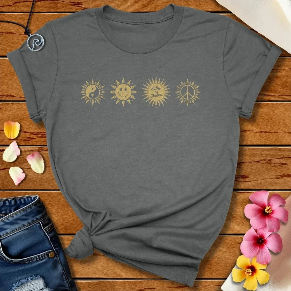 Yin Yang Sun Tee Deep Heather by Salty By Choice™ We love the beach ocean and anything around water.