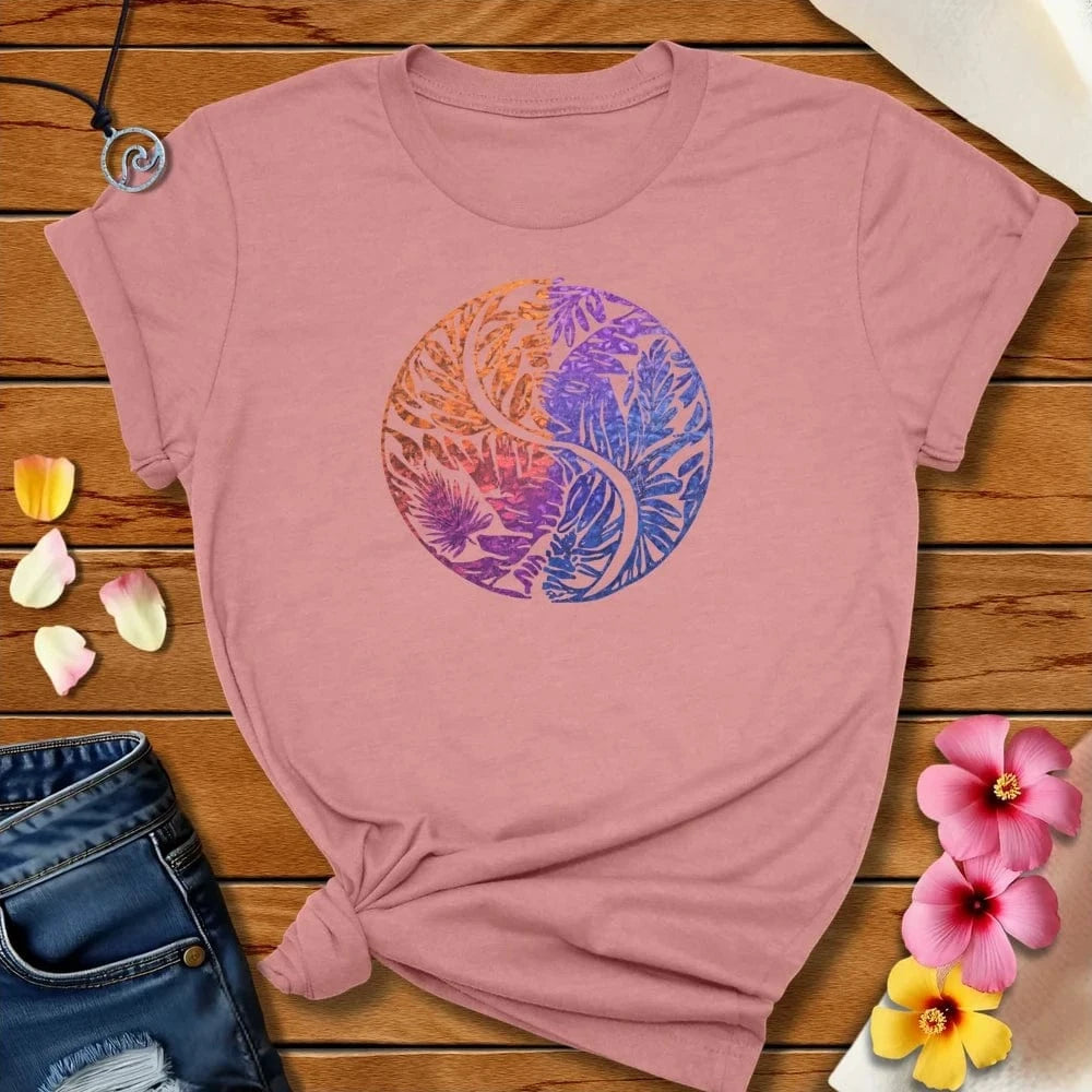 Yin Yang Vibe Tee Heather Mauve by Salty By Choice™ We love the beach ocean and anything around water.