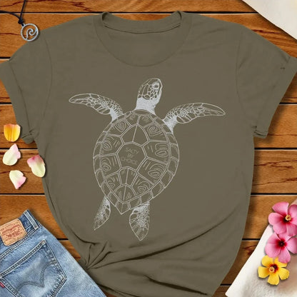 Salty Turtle Tee Army by Salty By Choice® We love the beach ocean and anything around water.