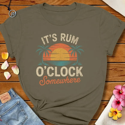 Rum O'Clock Tee Army by Salty By Choice® We love the beach ocean and anything around water.