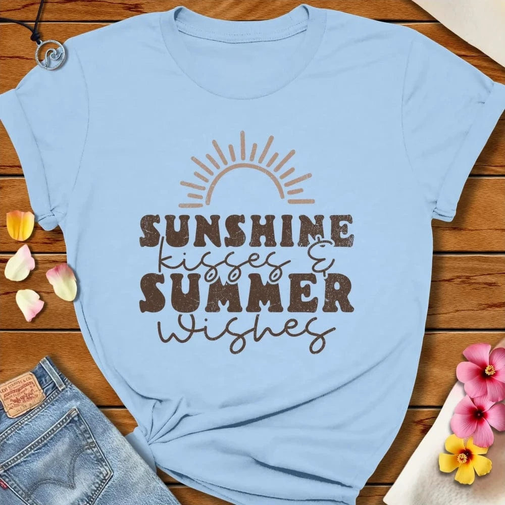 Sunshine Summer Tee Baby Blue by Salty By Choice® We love the beach ocean and anything around water.