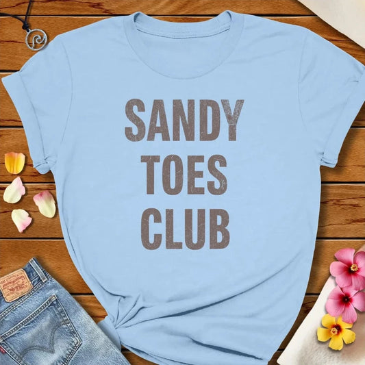 Sandy Toes Tee Baby Blue by Salty By Choice® We love the beach ocean and anything around water.