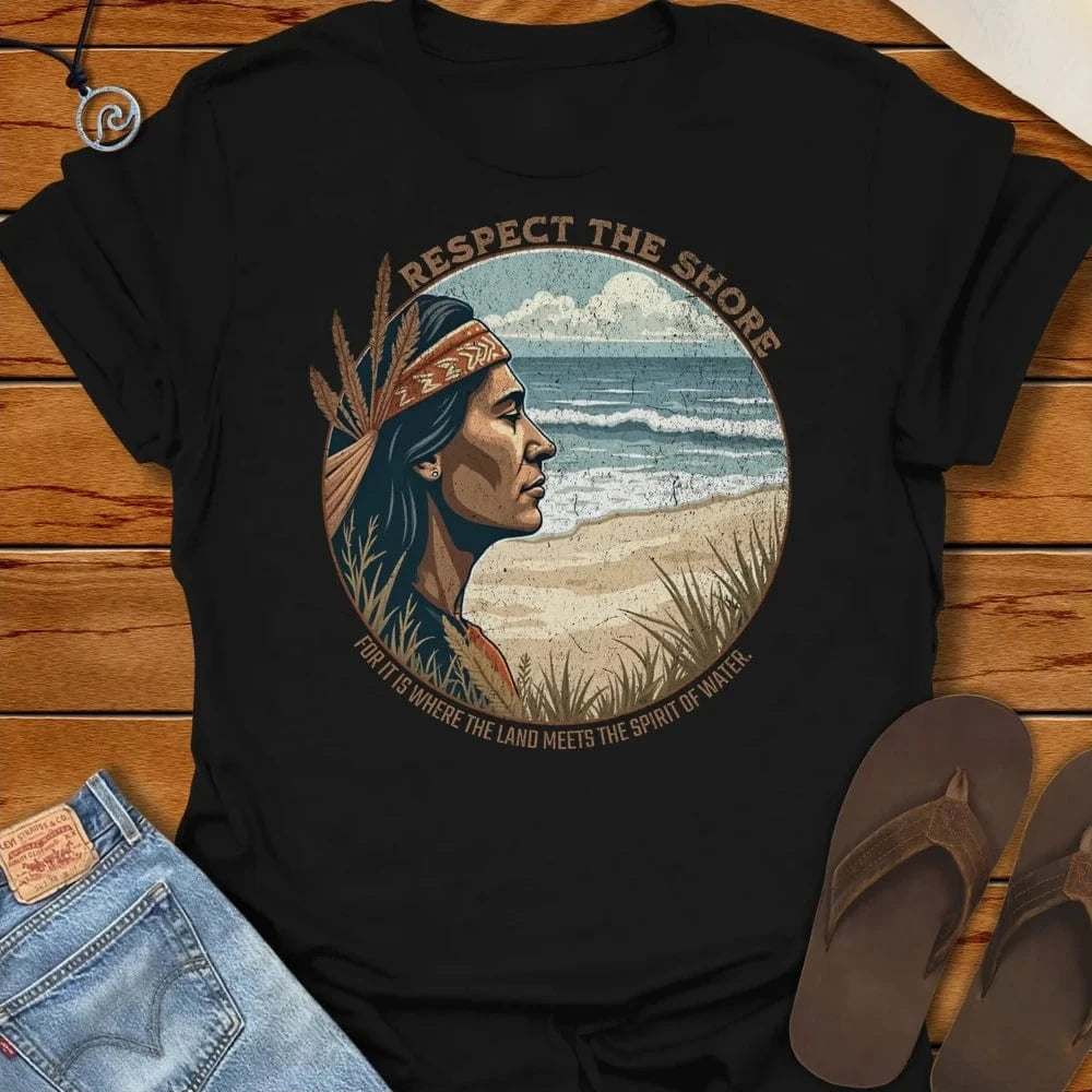 Respect Tee Black by Salty By Choice® We love the beach ocean and anything around water.