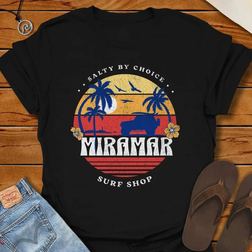 Sunset Surfing Tee Black by Salty By Choice® We love the beach ocean and anything around water.