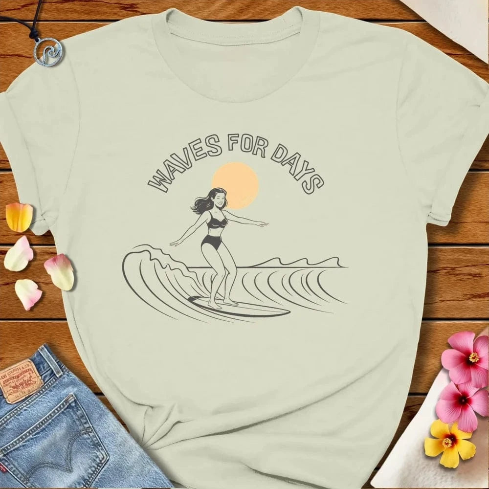 Waves For Days Tee Citron by Salty By Choice® We love the beach ocean and anything around water.