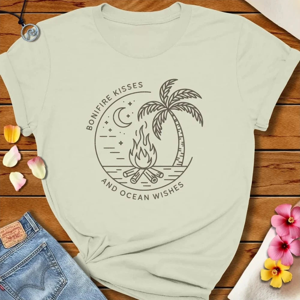 Bonfire Kisses Tee Citron by Salty By Choice® We love the beach ocean and anything around water.