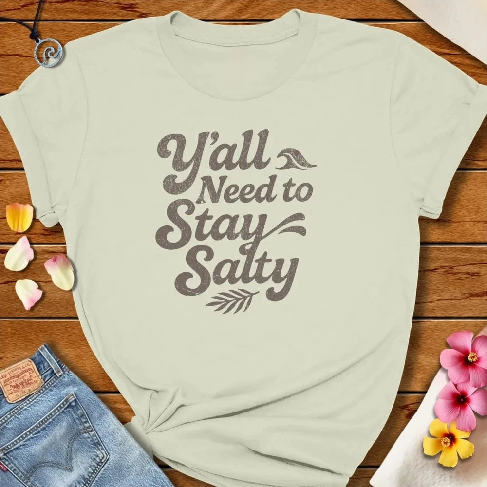 Stay Salty Tee Citron by Salty By Choice® We love the beach ocean and anything around water.