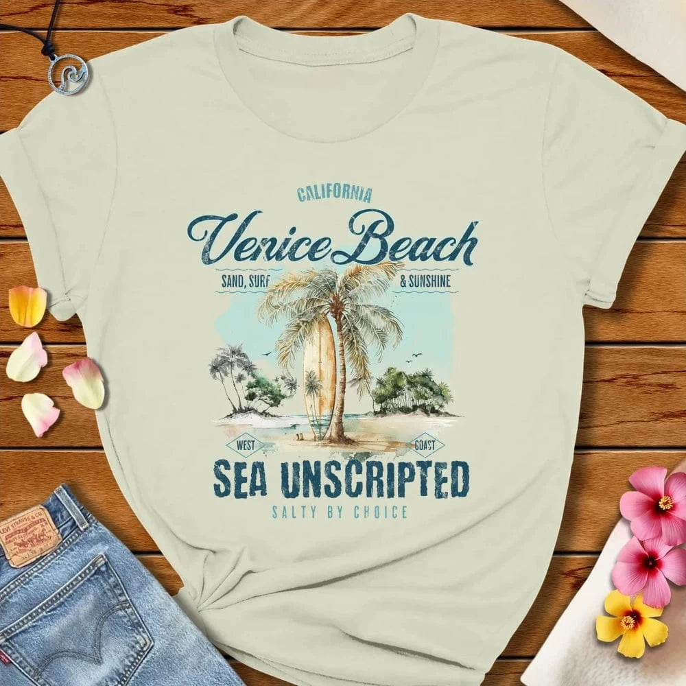Venice Beach Tee Citron by Salty By Choice® We love the beach ocean and anything around water.