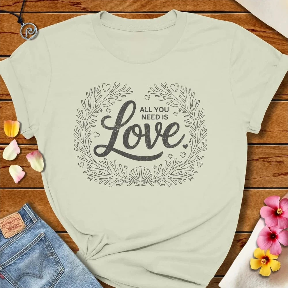 All You Need Is Love Tee Citron by Salty By Choice® We love the beach ocean and anything around water.