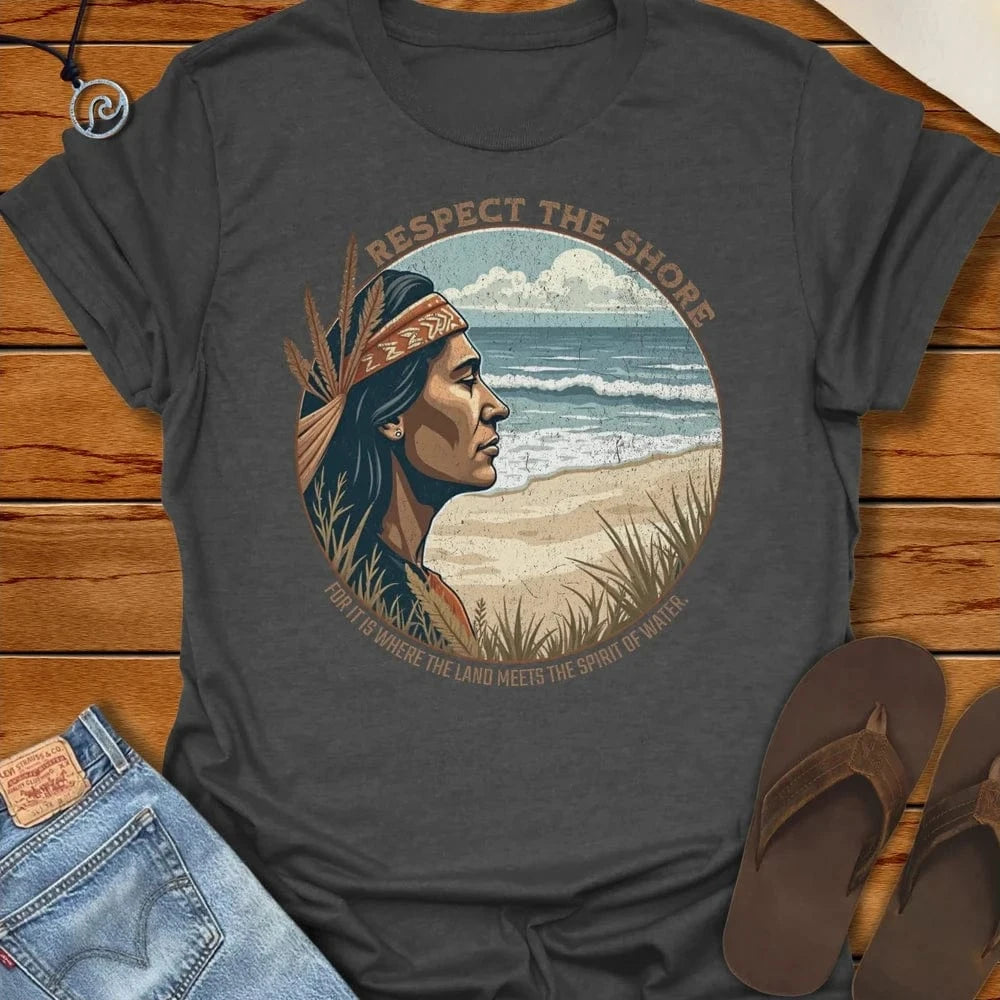 Respect Tee Dark Heather by Salty By Choice® We love the beach ocean and anything around water.