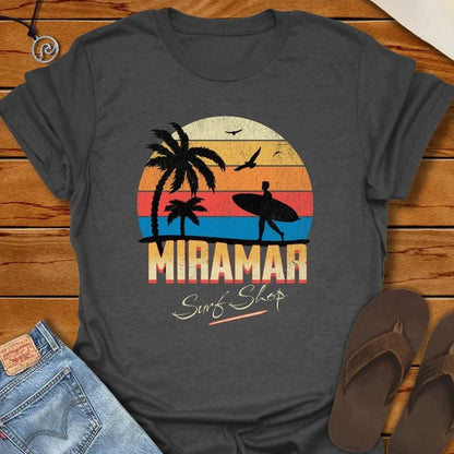 California Beach Retro Surf Tee Dark Heather by Salty By Choice® We love the beach ocean and anything around water.