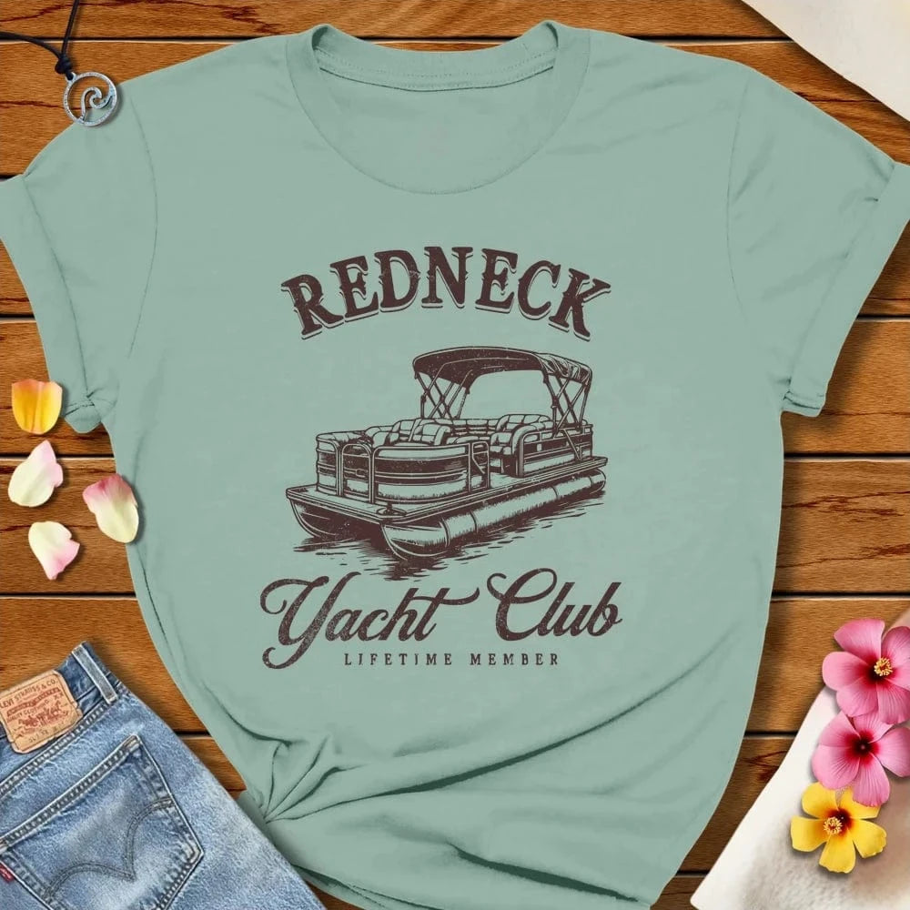 Redneck Yacht Club Tee Dusty Blue by Salty By Choice® We love the beach ocean and anything around water.