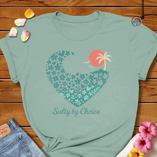 Heart Tee - Dusty Blue