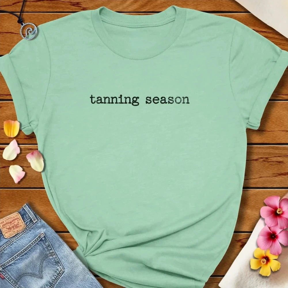 Tanning Season Tee Heather Mint by Salty By Choice® We love the beach ocean and anything around water.